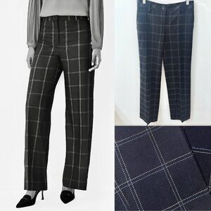 LOFT window pane black straight leg Trousers